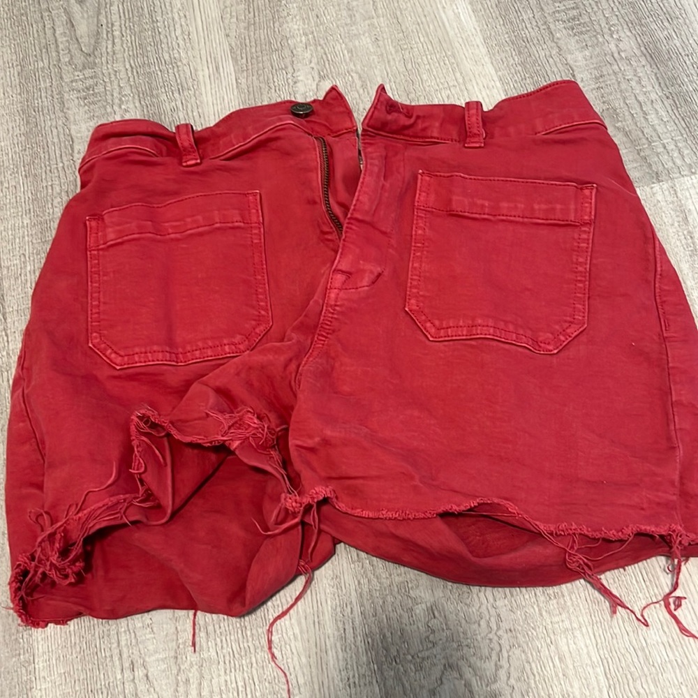 Madewell high waisted pink jean shorts
